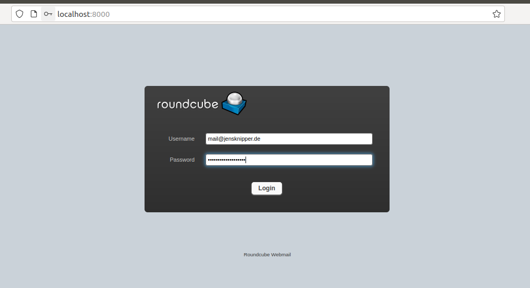 RoundCube login